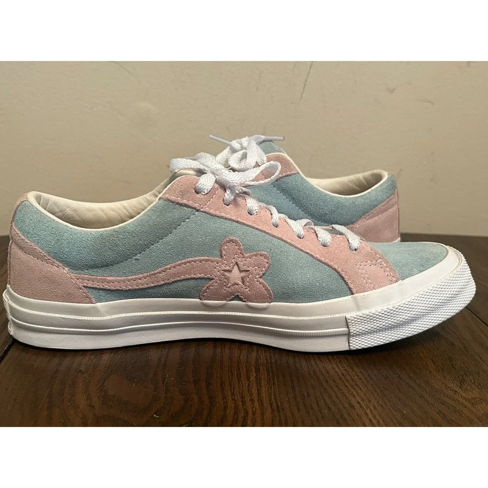 Converse Golf Le FLEUR Plum Blue Pink Suede‎ Sneakers 162127C Women's 10 Men's 8